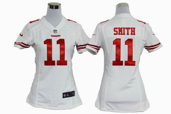 women Nike NFL San Francisco 49ers 11 Smith white stitched jersey