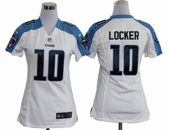 women Nike NFL Tennessee Titans 10 Locker white stitched jersey