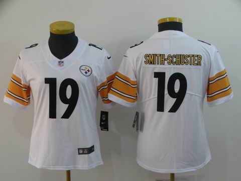 women Pittsburgh Steelers #19 Smith-Schuster white rush jersey