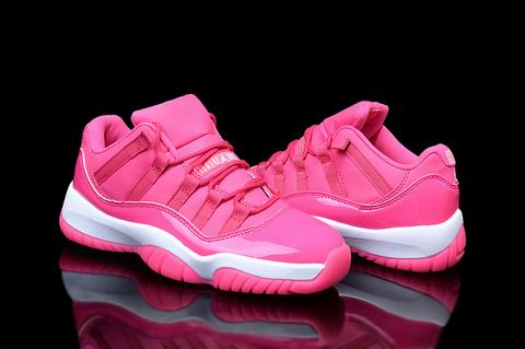 women air jordan 11 low shoes pink