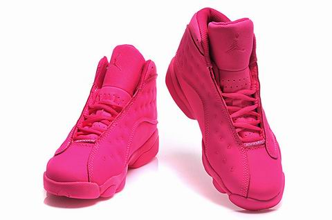 women air jordan 13 retro shoes all pink