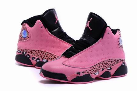 women air jordan 13 retro shoes pink black