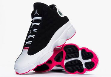 women air jordan 13 shoes AAA black pink