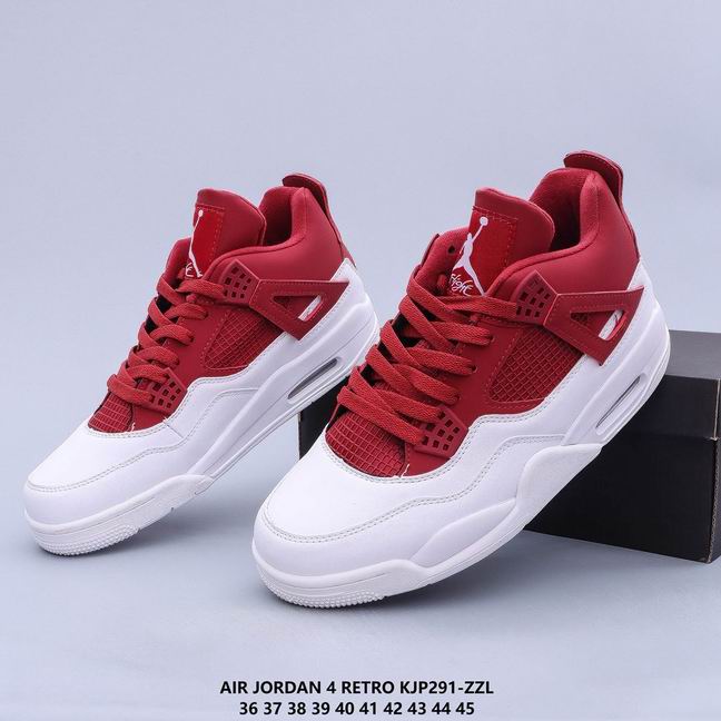 women air jordan 4 retro shoes white red