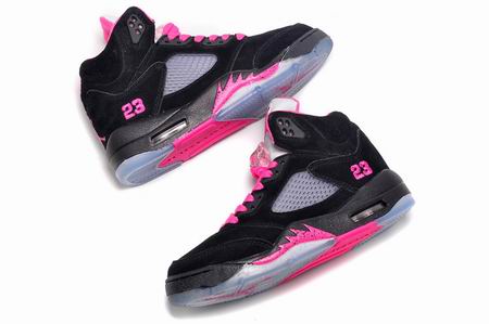 women air jordan 5 retro shoes black pink