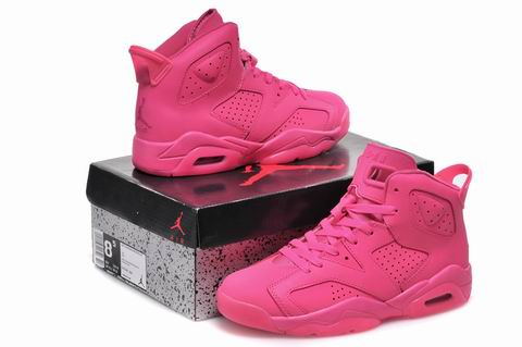 women air jordan 6 retro shoes pink AAAAA perfect quality