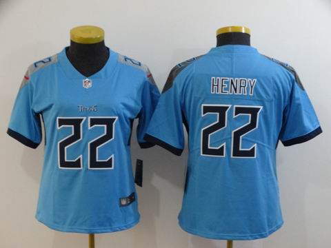 women nfl titans #22 Henry blue jersey