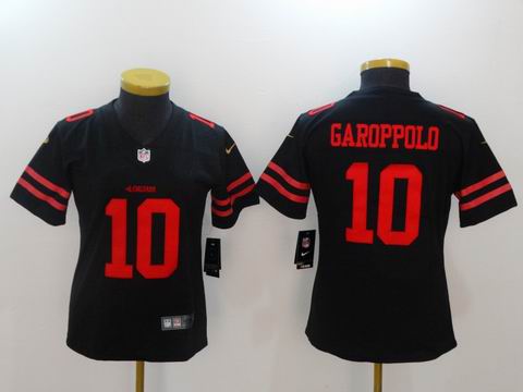 women nike nfl 49ers #10 GAROPPOLO black rush II limited jersey