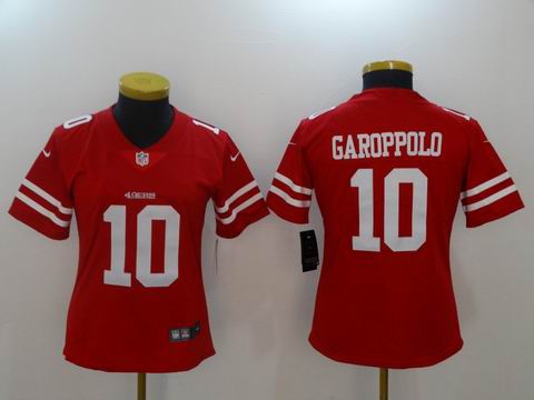 women nike nfl 49ers #10 GAROPPOLO red rush II limited jersey