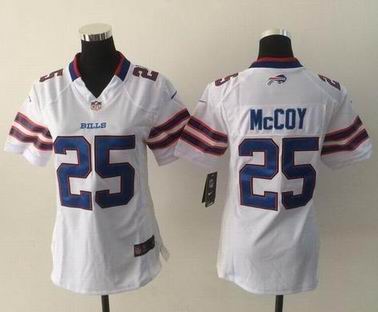women nike nfl bills 25# McCoy white jersey