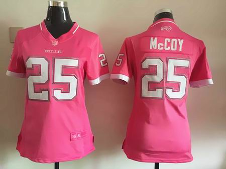 women nike nfl bills 25 McCoy Pink Bubble Gum Jersey