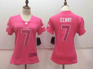 women nike nfl broncos #7 Elway pink jersey