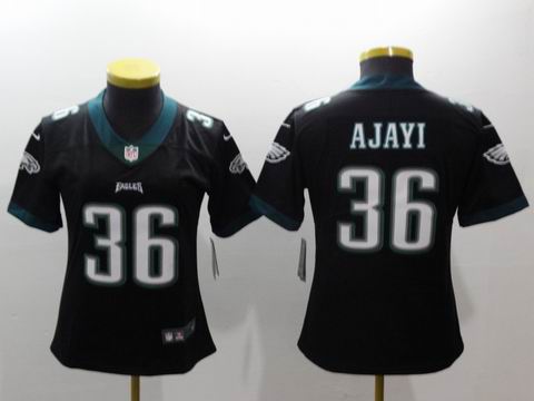 women nike nfl eagles #36 Ajayi black rush II limited jersey