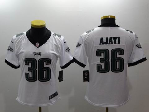 women nike nfl eagles #36 Ajayi white rush II limited jersey