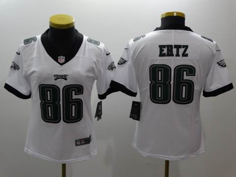 women nike nfl eagles #86 Ertz white rush II limited jersey