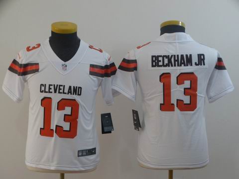 youth Cleveland Browns #13 Beckham Jr white vapor untouchable jersey