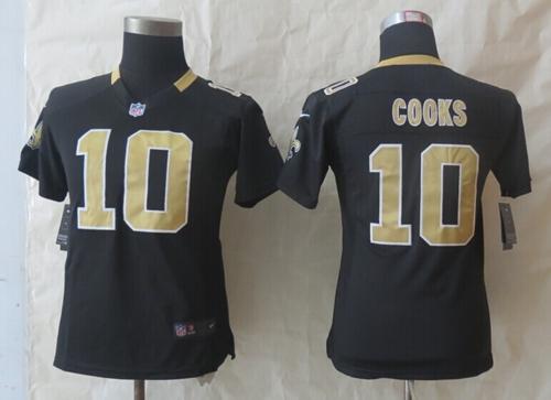youth Nike nfl Saints #10 Brandin Cooks Black jersey