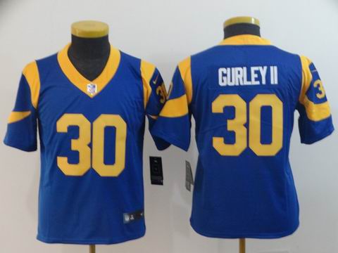 youth Rams #30 Gurley II blue rush II jersey