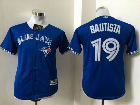 youth Toronto Blue Jays #19 Bautista blue jersey