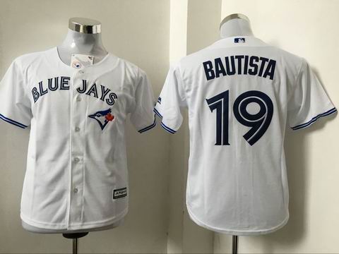 youth Toronto Blue Jays #19 Bautista white jersey