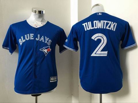 youth Toronto Blue Jays #2 Tulowitzki blue jersey