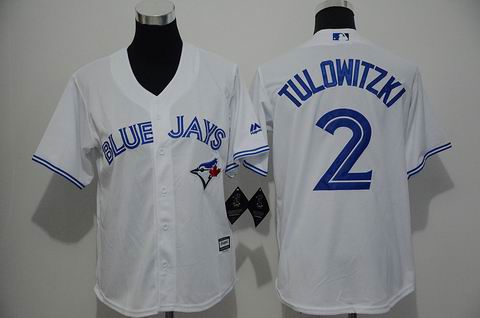 youth Toronto Blue Jays #2 Tulowitzki white jersey