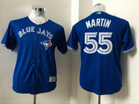 youth Toronto Blue Jays #55 Martin blue jersey