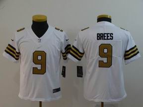 youth new orleans saints #9 Brees white rush jersey
