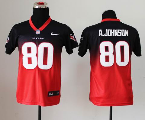 youth nfl Texans 80 A.Johnson Drift Fashion II blue red Jersey
