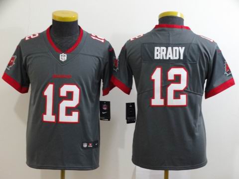 youth nfl buccaneers #12 Brady gray jersey