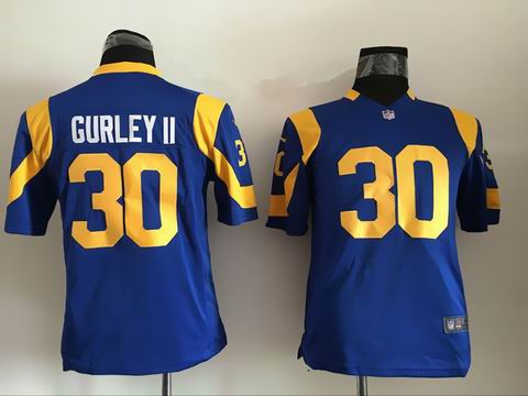 youth nfl rams #30 Gurley II light blue jersey