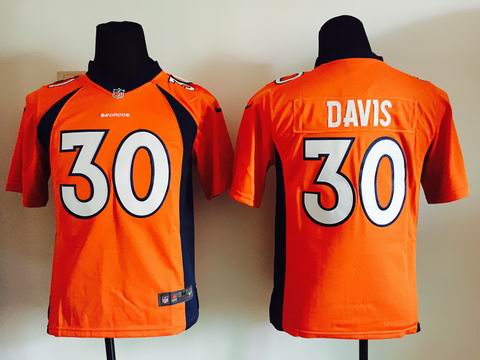 youth nike nfl broncos #30 Davis orange jersey