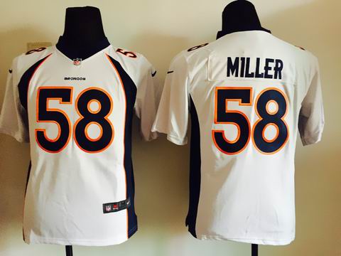 youth nike nfl broncos #58 Miller white jersey