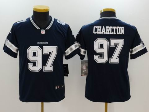 youth nike nfl cowboys #97 CHARLTON rush II blue jersey
