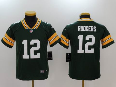 youth nike nfl packers #12 RODGERS rush II green jersey