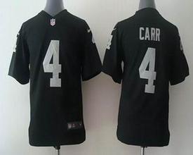 youth nike nfl raiders #4 Carr black jersey