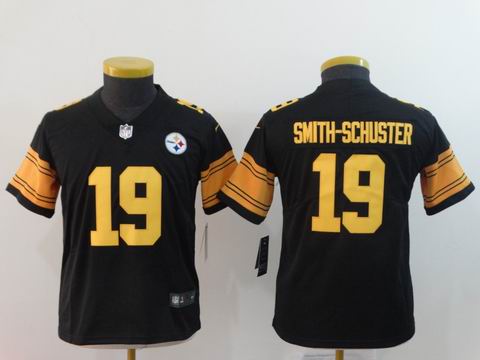 youth pittsburgh steelers #19 Smith-Schuster black rush jersey
