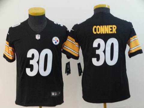 youth pittsburgh steelers #30 Conner black rush II jersey